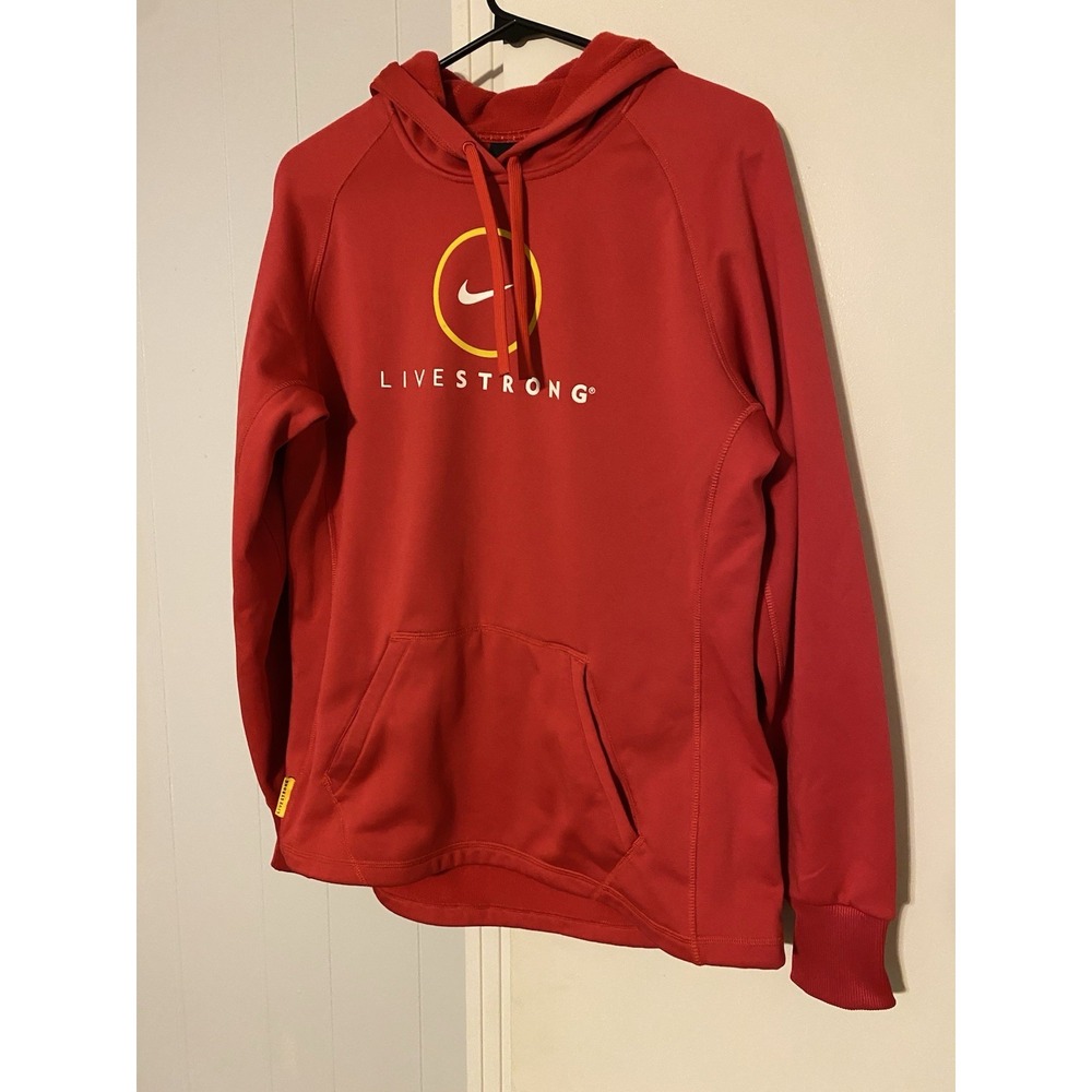 Nike Therma Fit Live Strong Men's Sweatshirt Hoodie Red Size Medium